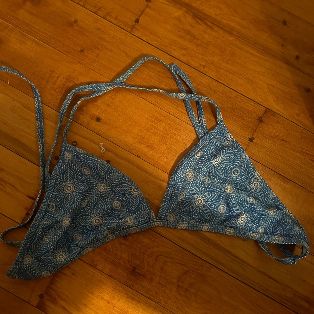 JOLYN CLOTHING TRIANGLE TIE BACK BIKINI TOP